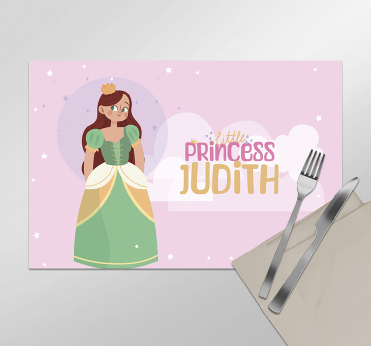 Set de table petite princesse personnalisable - TenStickers