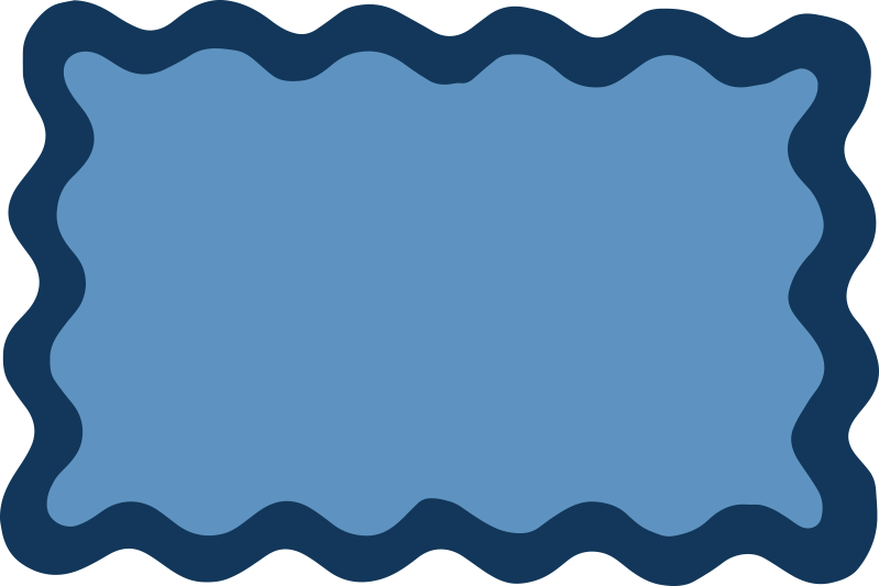 Set de table moderne bordure ondulée bleue - TenStickers