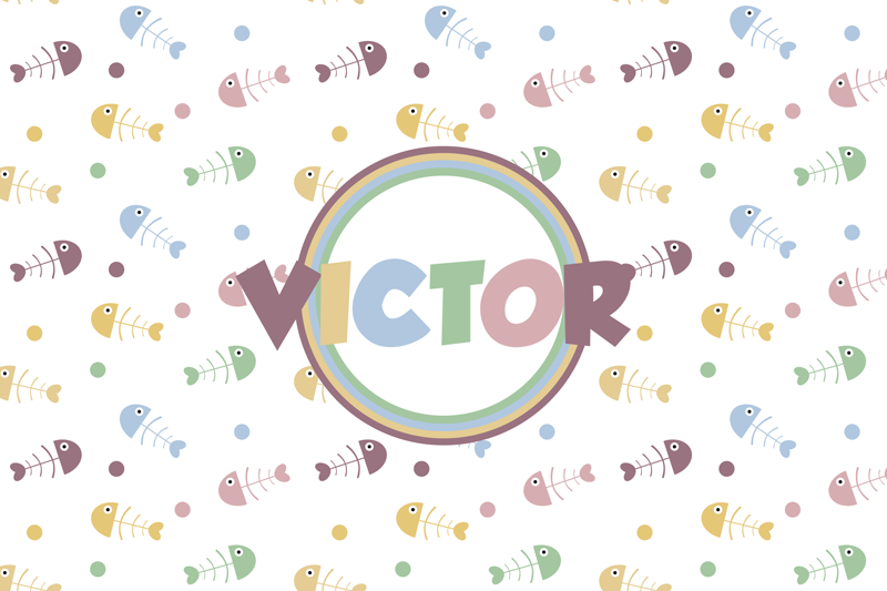 Set de table enfant concept de poissons vifs - TenStickers