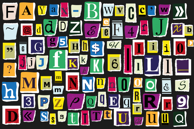 Set de table original lettres de l'alphabet colorées - TenStickers