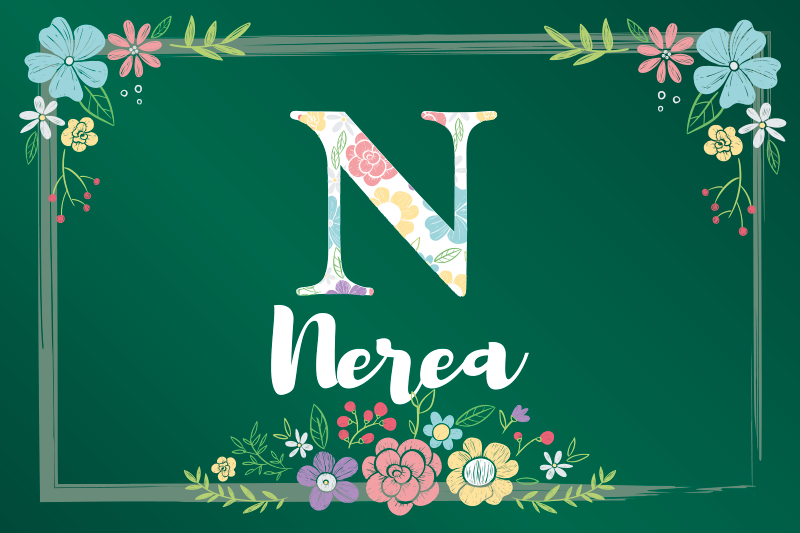 Set de table avec prénom design floral initial - TenStickers