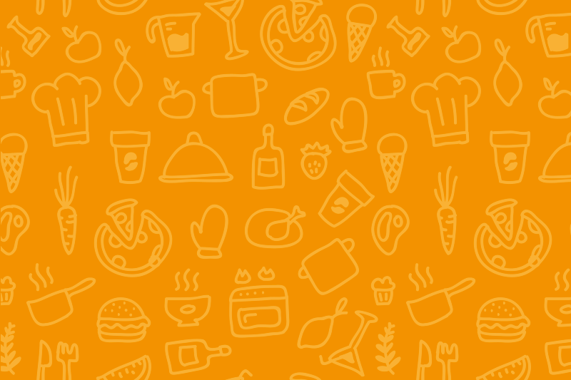 Set de table original motifs icônes de cuisine - TenStickers