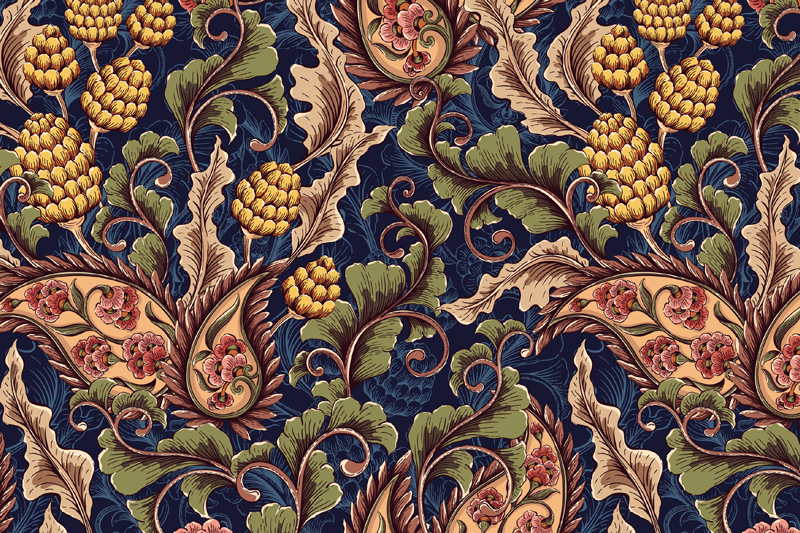 Set de table original motif d'art floral - TenStickers