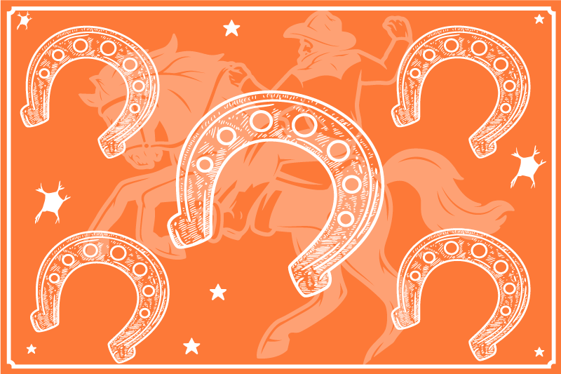 Set de table original motif fer à cheval orange - TenStickers