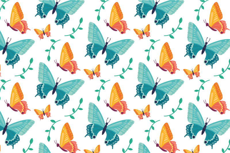 Set de table original motif papillons colorés - TenStickers