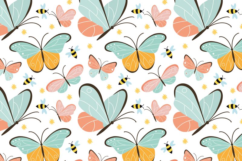 Set de table design citation motif papillon - TenStickers