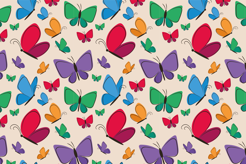 Set de table original arrangement de papillons colorés - TenStickers