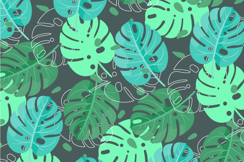 Set de table motif de feuilles tropicales - TenStickers