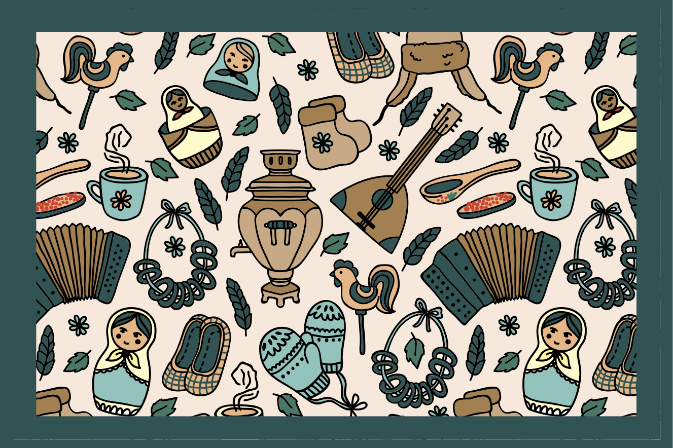 Set de table original motifs d'icônes culturelles - TenStickers