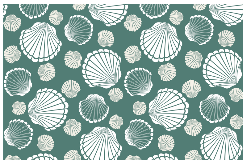 Set de table original motifs coquillages - TenStickers