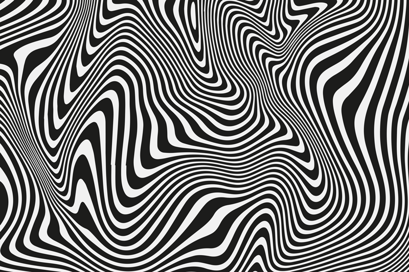 Set de table moderne motifs noirs fluides - TenStickers