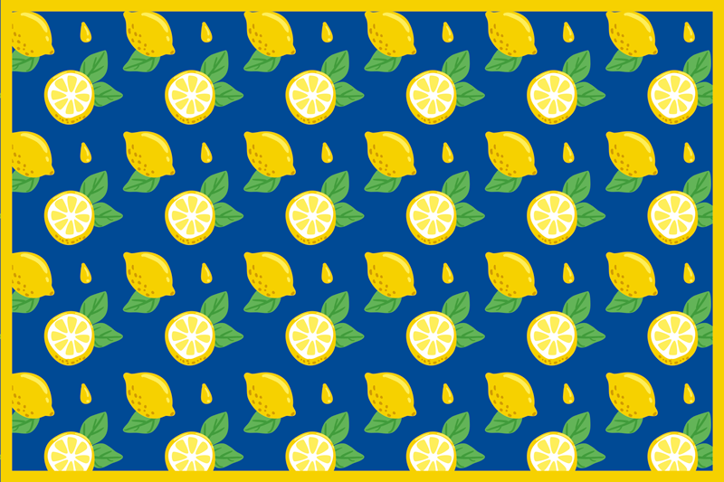 Set de table original motif citron Éclatant - TenStickers