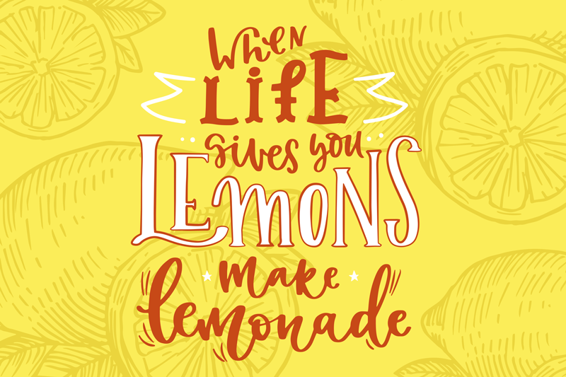 Set de table design citation citations de citrons - TenStickers