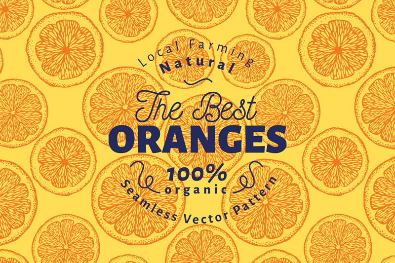 Set de table original motif orange bio - TenStickers