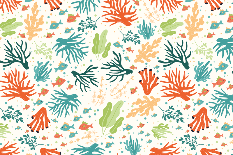 Set de table original motif corail vibrant - TenStickers