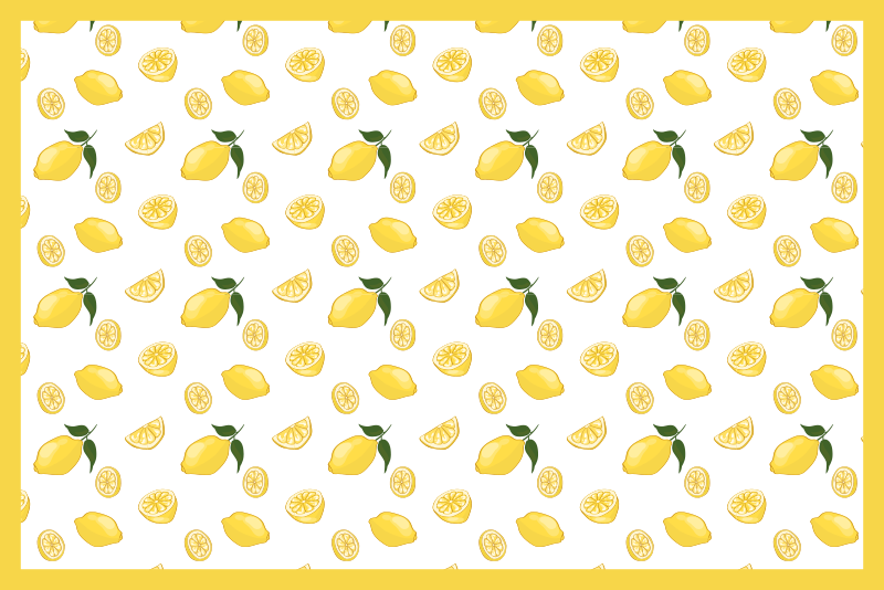 Set de table original motif citronnier - TenStickers