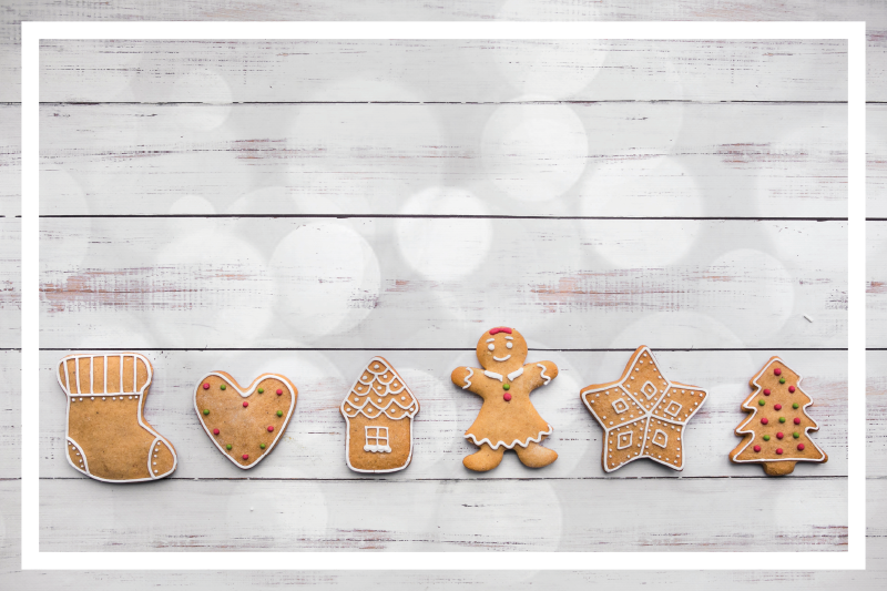 Set de table noël assortiment de biscuits en pain d'épice - TenStickers