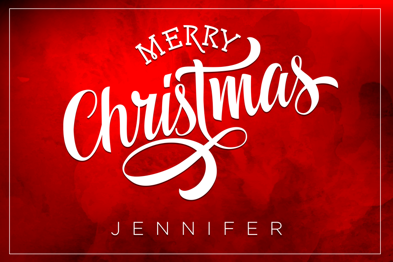 Set de table rouge Texte joyeux noël - TenStickers