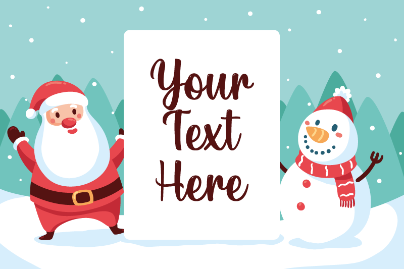Set de table noël père noël et bonhomme de neige - TenStickers