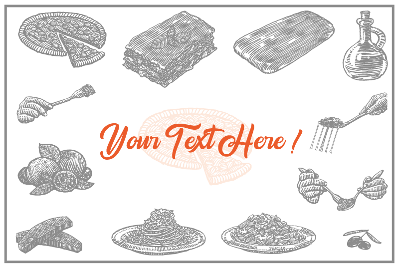 Set de table original style illustration culinaire - TenStickers
