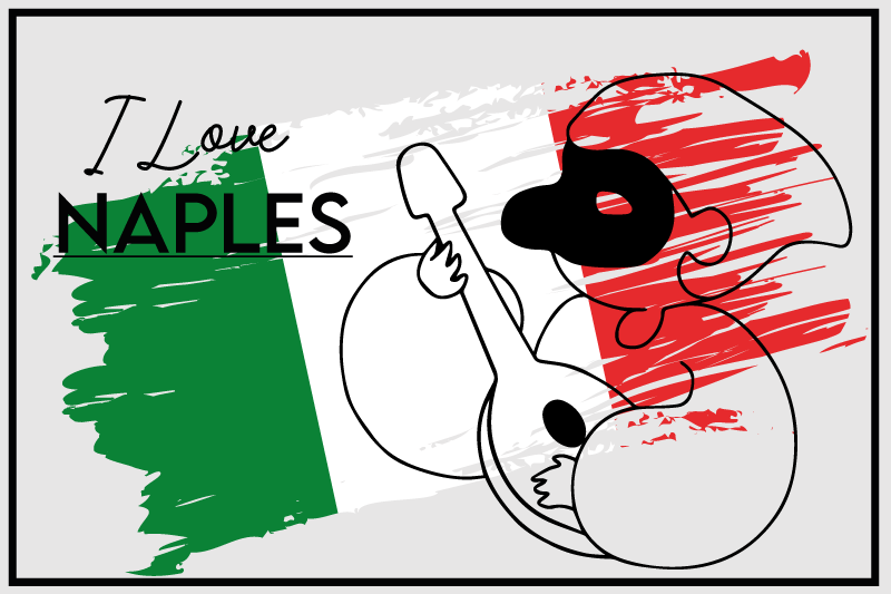 Set de table design citation j'adore naples design - TenStickers