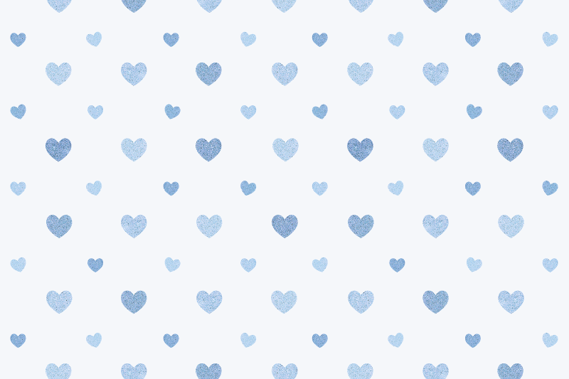 Set de table original motif cœurs bleu clair - TenStickers