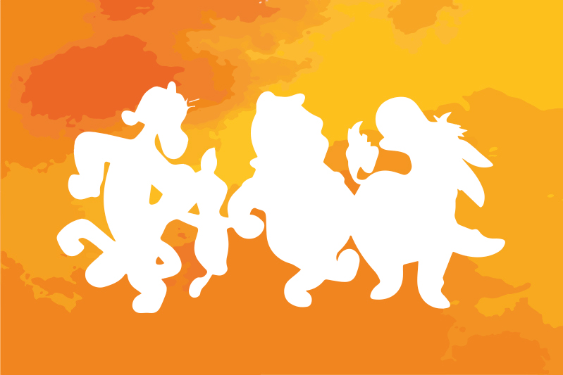 Set de table enfant silhouettes de personnages fantaisistes - TenStickers