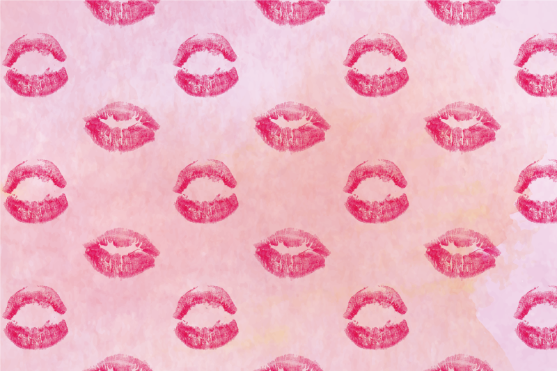 Set de table original motif marques de baiser - TenStickers