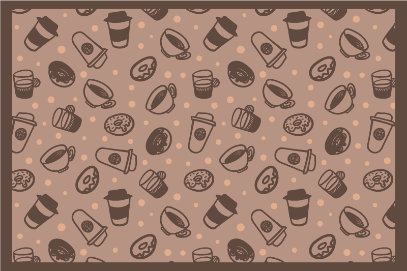 Set de table original motifs de tasses à café - TenStickers