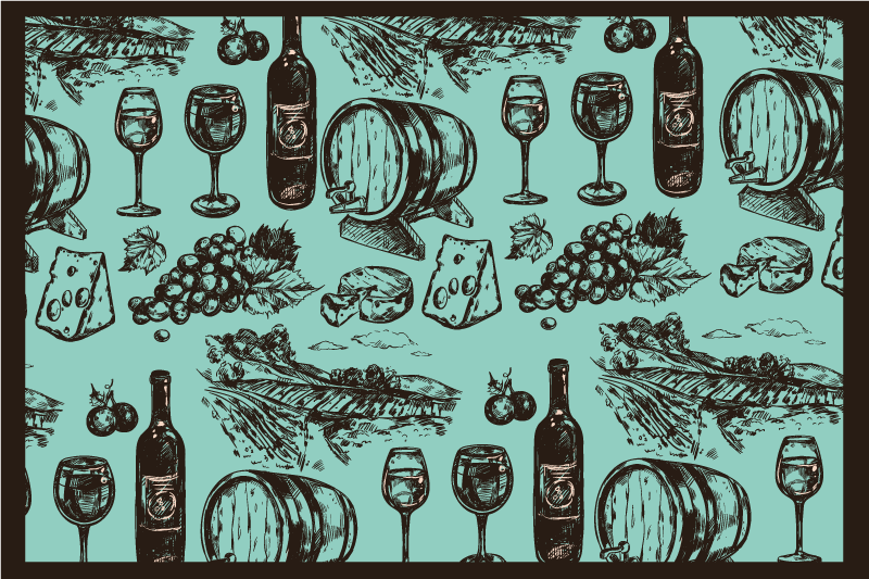 Set de table original Éléments de cuisine vintage - TenStickers