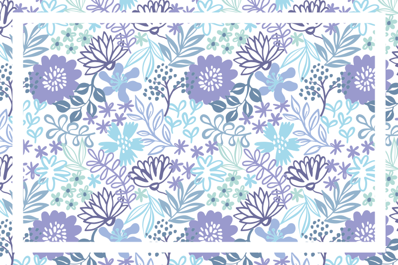 Set de table original surface texturée florale - TenStickers