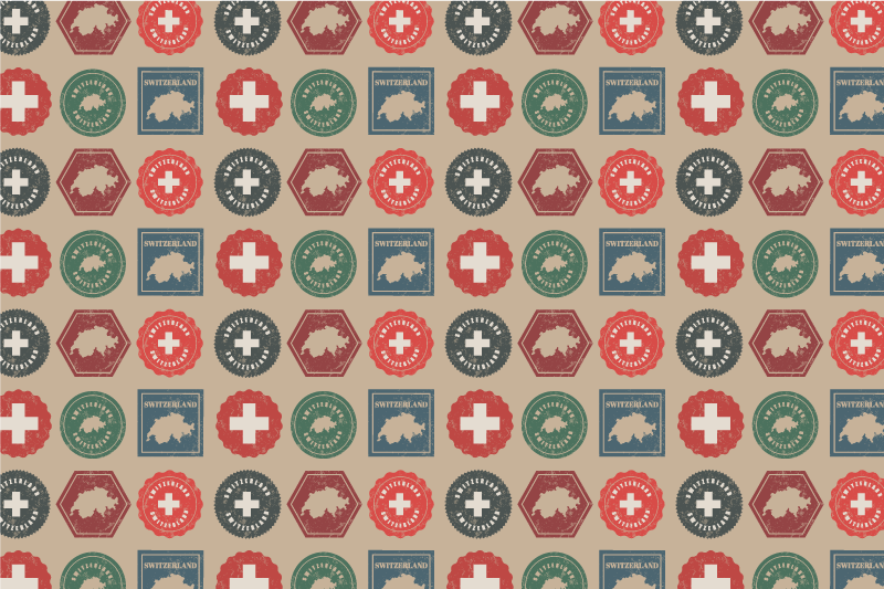 Set de table original avec écussons de drapeau suisse - TenStickers