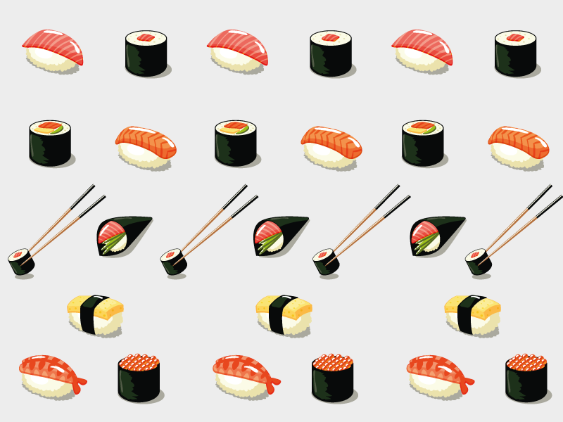 Set de table original Sushi - TenStickers