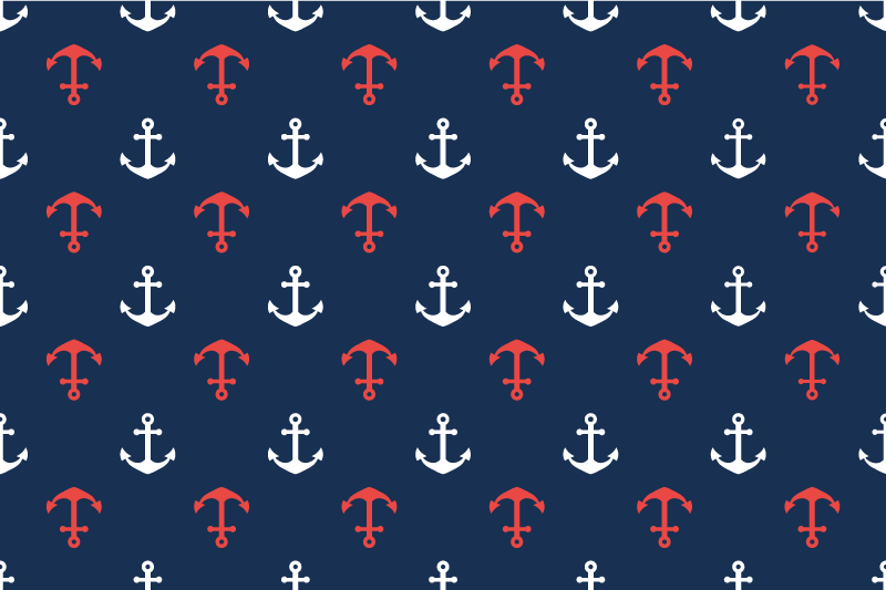Set de table original motif d'ancre nautique - TenStickers