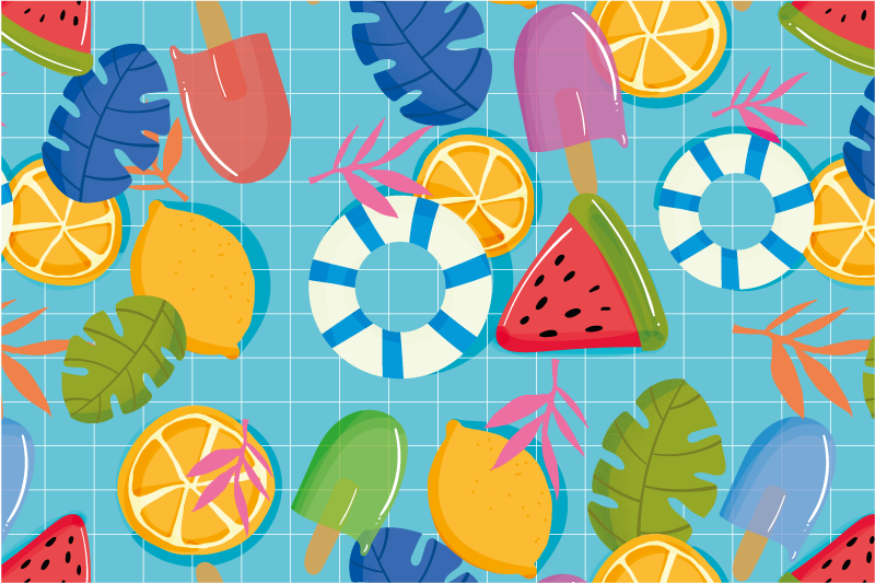 Set de table enfant fruits et crèmes glacées - TenStickers