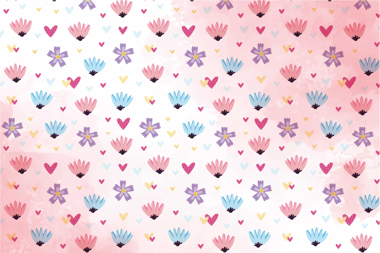Set de table enfant motifs cœurs fleuris - TenStickers