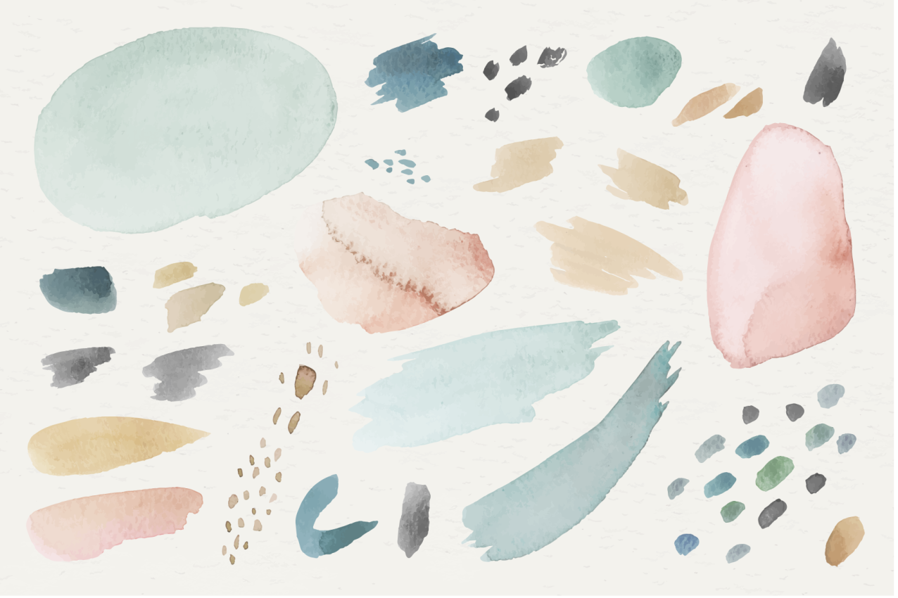 Set de table formes aquarelle douces - TenStickers