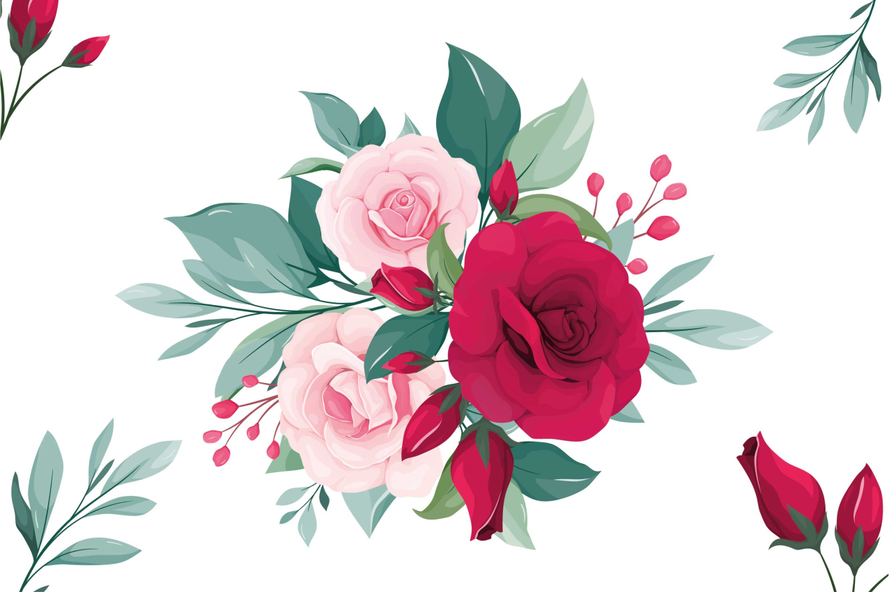 Set de table original motif arrangement floral - TenStickers