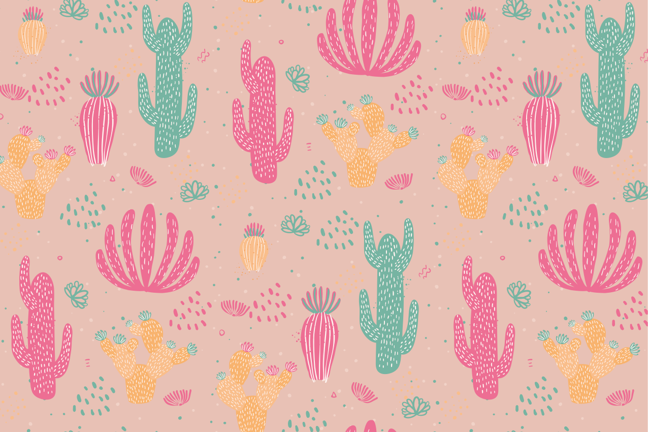 Set de table original motif de cactus vibrant - TenStickers