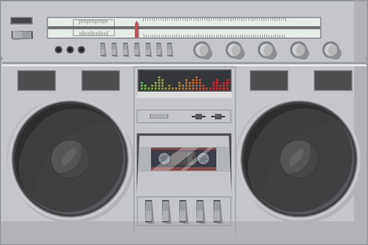 Set de table original style rétro boombox - TenStickers