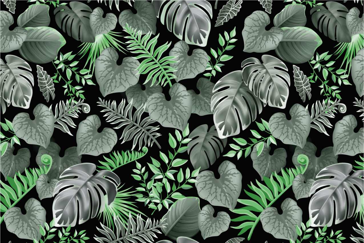 Set de table motifs feuilles vertes - TenStickers