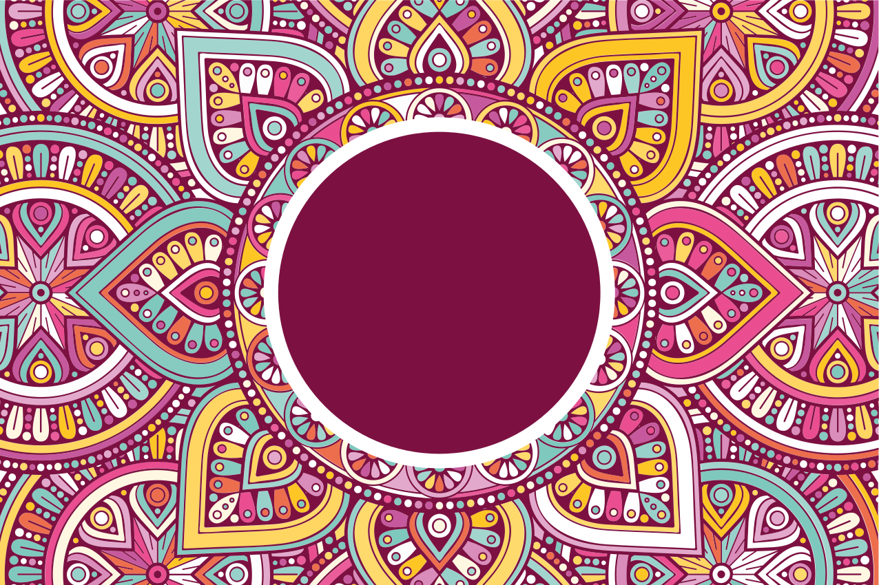 Set de table original motif mandala coloré - TenStickers