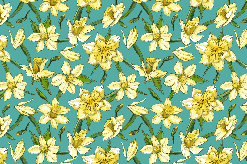 Set de table original motif floral de jonquille - TenStickers