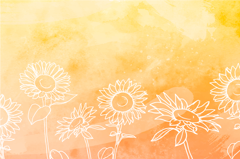 Set de table original motif contour tournesol - TenStickers