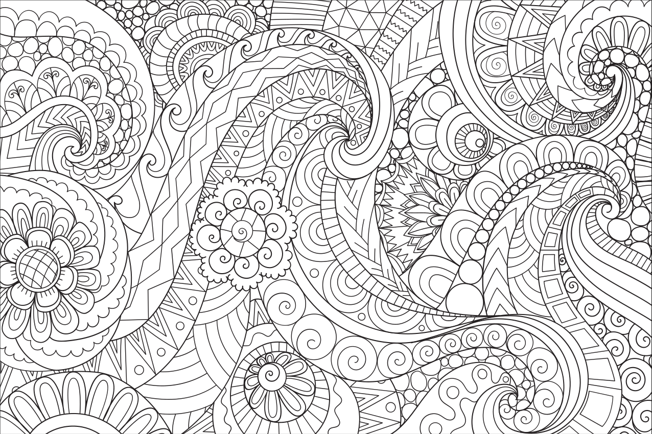 Set de table motifs de lignes complexes - TenStickers