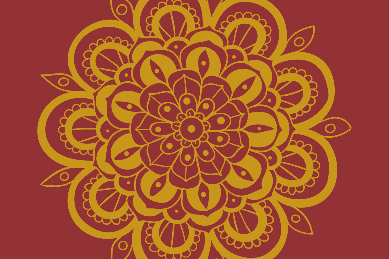 Set de table original motif floral élaboré - TenStickers