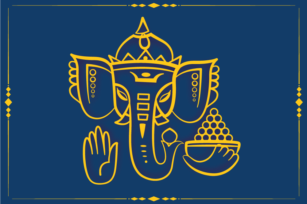 Set de table original motif ganesha traditionnel - TenStickers