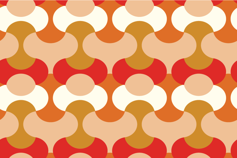 Set de table moderne motifs géométriques vibrants - TenStickers