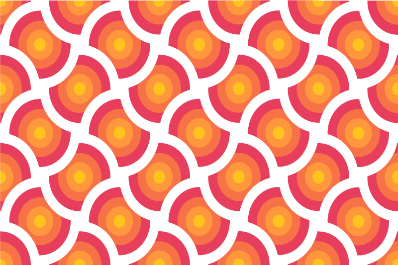 Set de table original surface colorée à motifs - TenStickers