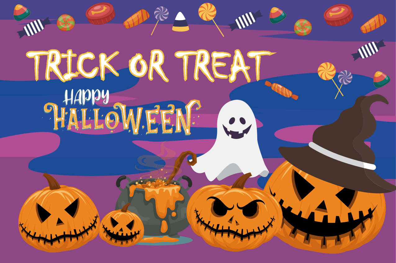 Set de table halloween trick or treat - TenStickers